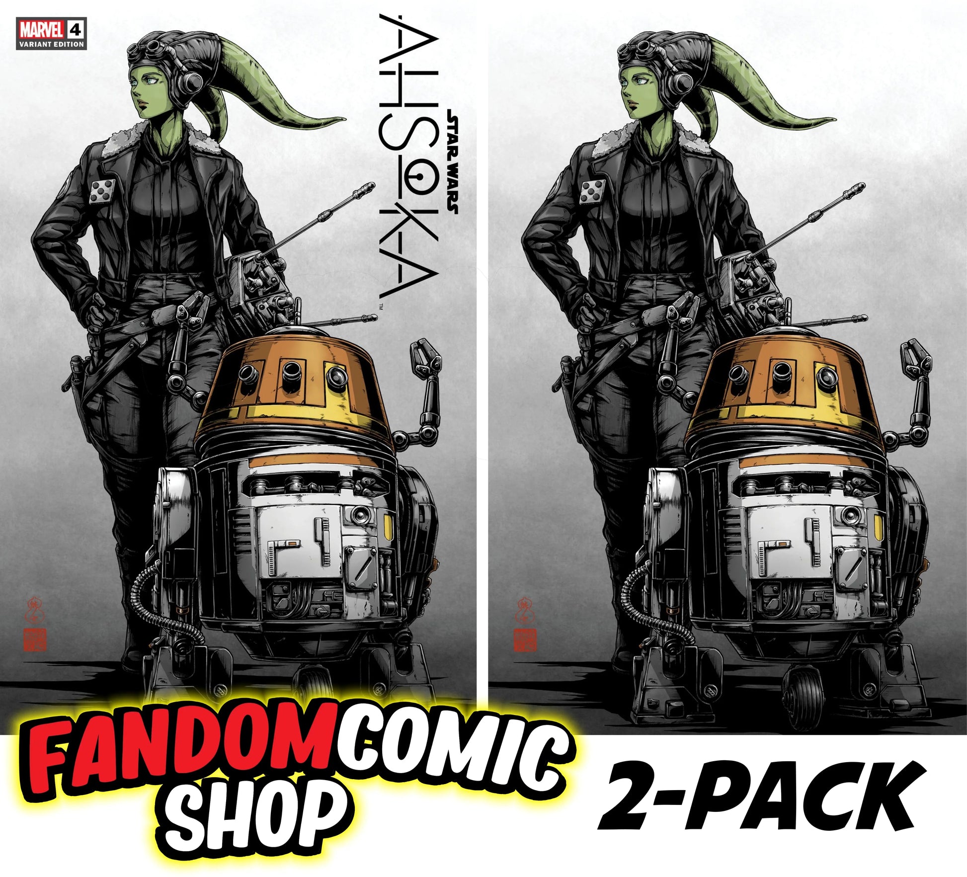 STAR WARS: AHSOKA #4 (TAKASHI OKAZAKI EXCLUSIVE TRADE/VIRGIN VARIANT SET)(PART 4 OF 8 ~ HERA/CHOPPER) Fandom Comic Shop