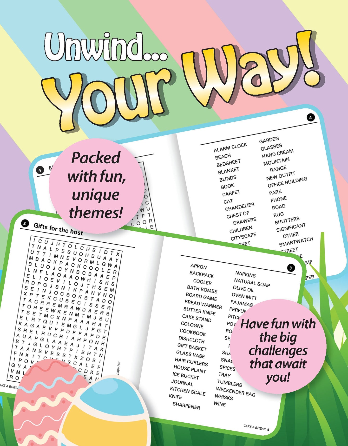 Take a Break- Tiny Take Along 25.03.07: Eggs-Tra Fun Puzzles For All Ages, Easter & Spring Themed Puzzles! Take Anywhere To Relax, Unwind, Unplug, Sharpen Your Mind & More! Magazine Shop US