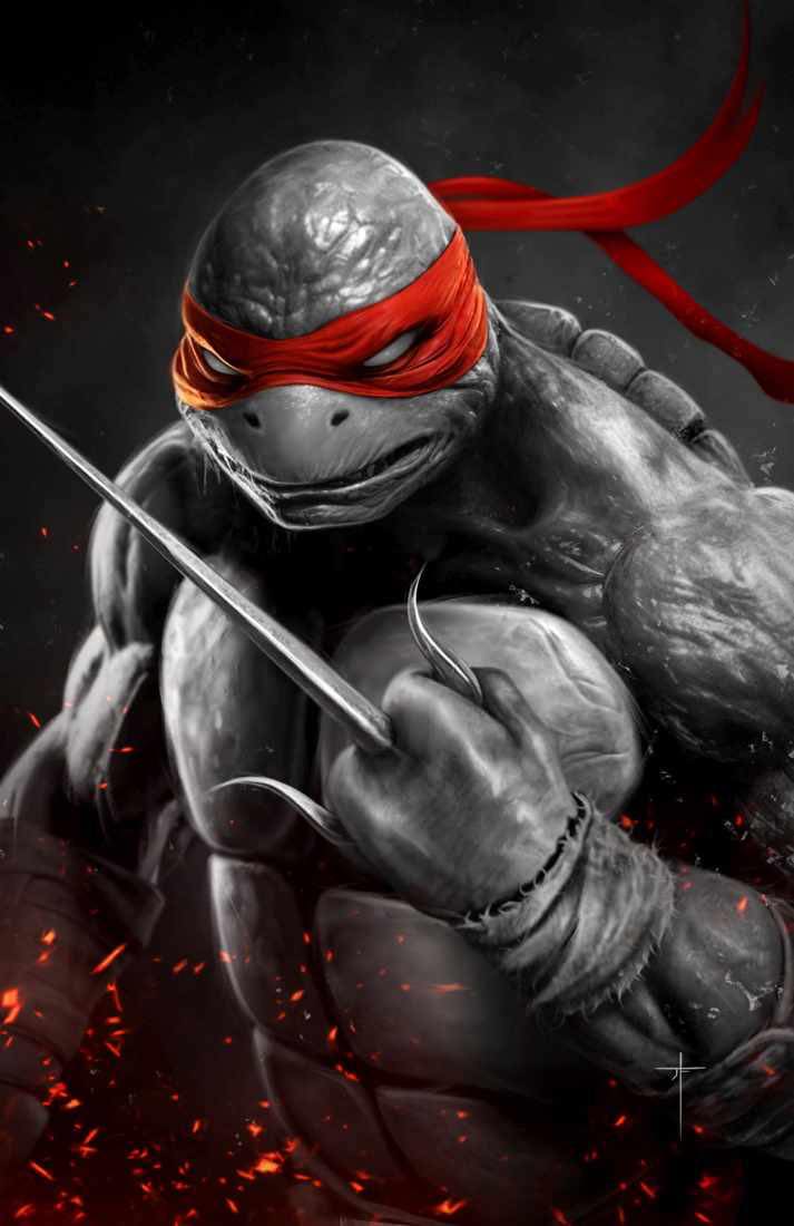 TEENAGE MUTANT NINJA TURTLES #1 (JAY FERGUSON EXCLUSIVE COLOR SPLASH VIRGIN VARIANT B) ~ IDW TMNT Fandom Comic Shop