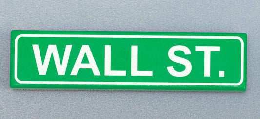 Wall St. (Street Signage) - Custom Part (1x4 Tile) B3 Customs