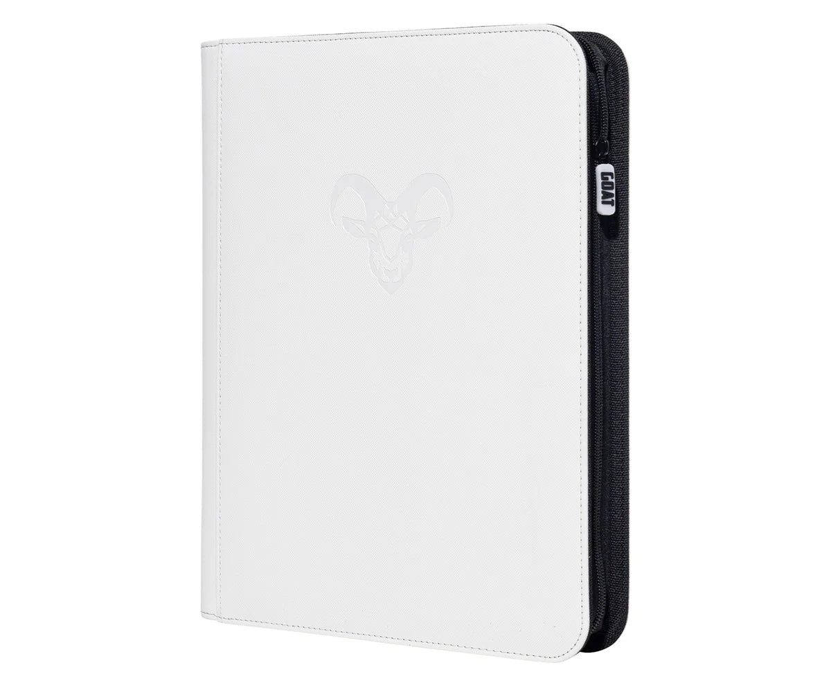 9 Pocket "Stay Flat" Card Binder White Mankey Business