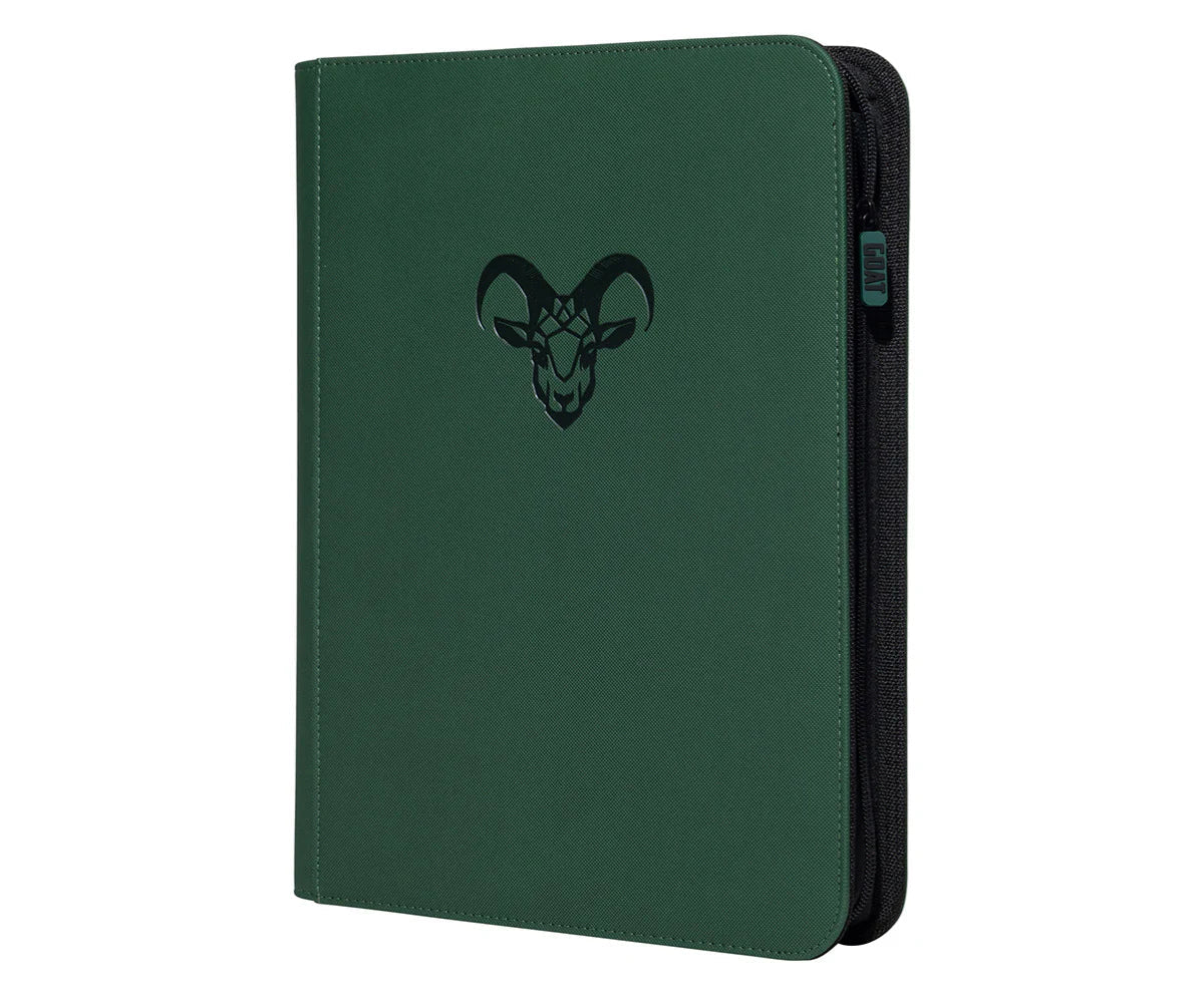 9 Pocket "Stay Flat" Card Binder Forest Green Mankey Business