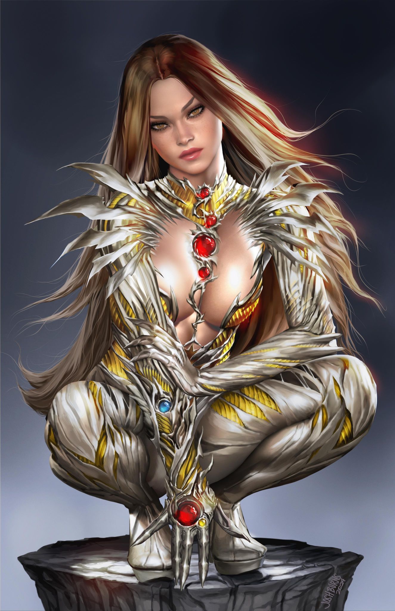 WITCHBLADE #1 (JOSH BURNS EXCLUSIVE GRAY VARIANT) COMIC BOOK ~ Image Comics Fandom Comic Shop