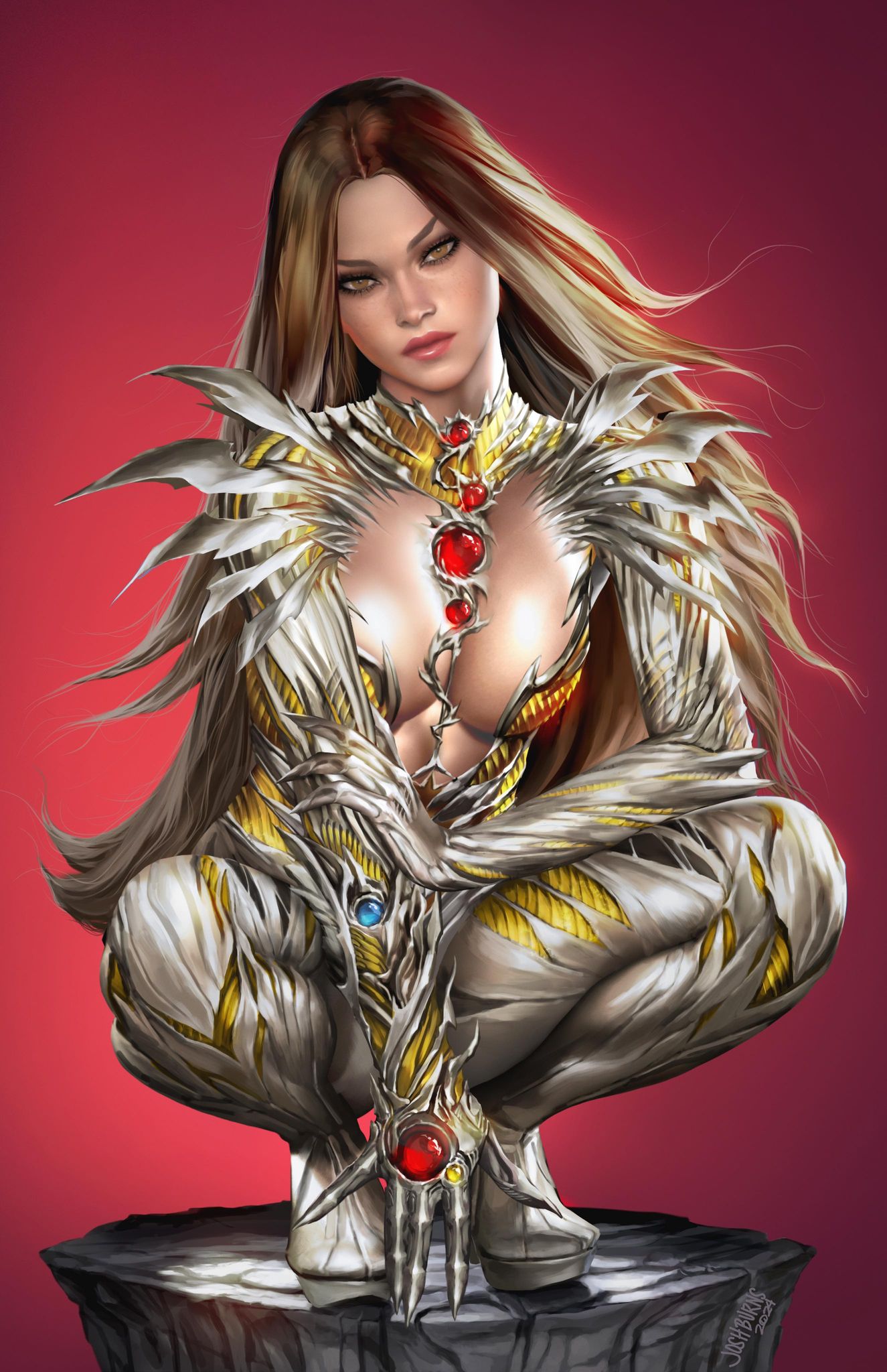 WITCHBLADE #1 (JOSH BURNS EXCLUSIVE GRAY/RED VARIANT SET) ~ Image Comics Fandom Comic Shop