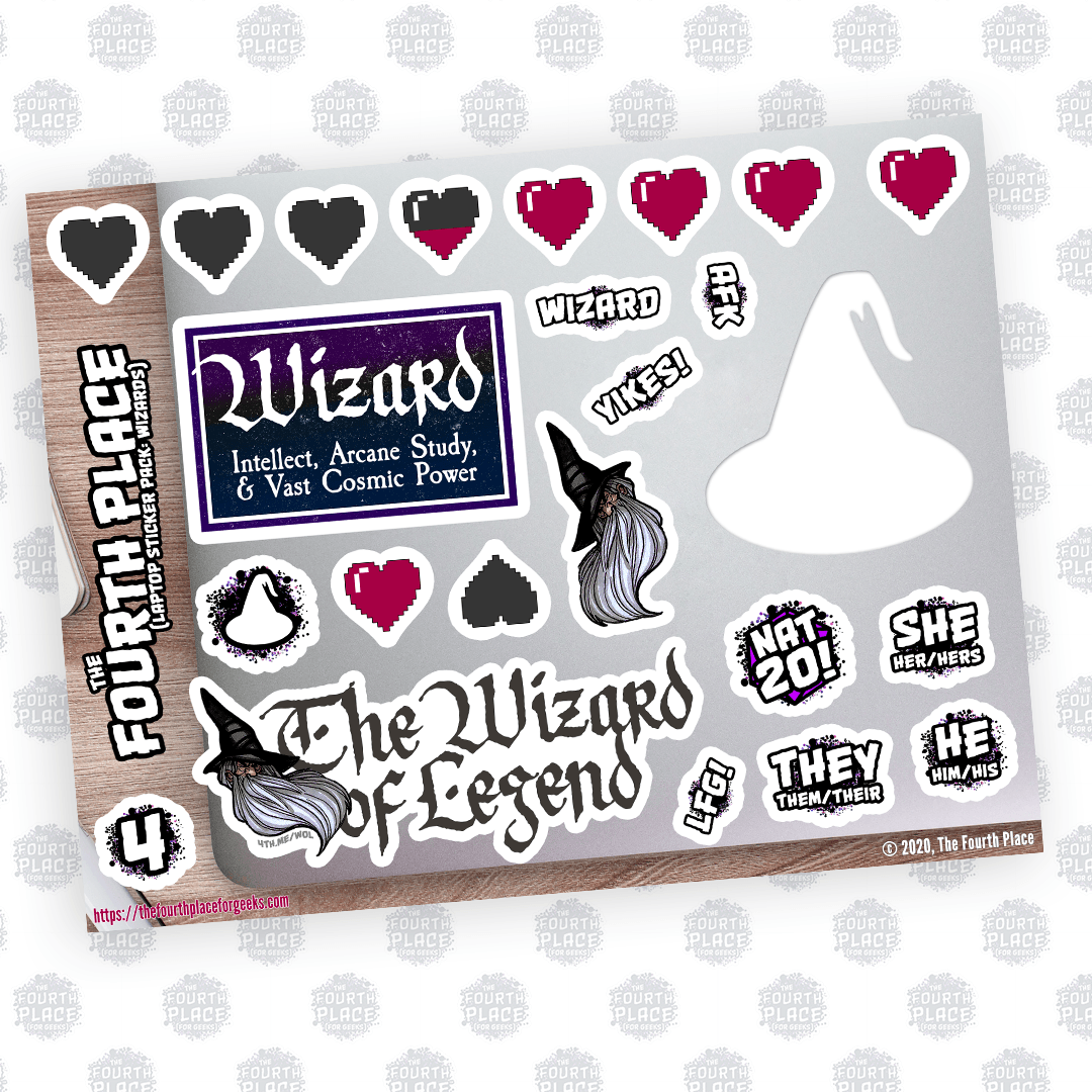 Wizard Laptop Stickers The Fourth Place