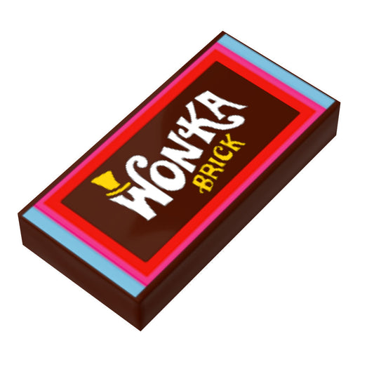 Wonka Brick Candy Bar 1x2 Tile B3 Customs
