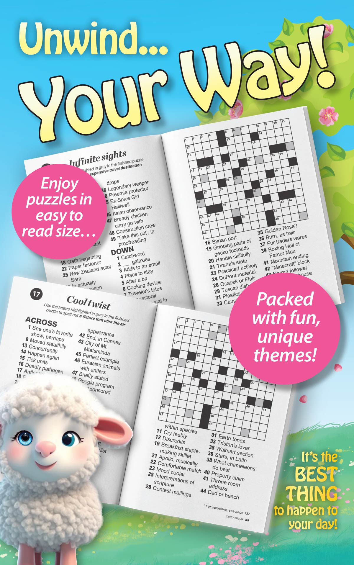 World's Best Puzzle - Crossword 25.03.14: Spring Time Edition! Large Print, 99+ Puzzles & Mystery Words, Take Anywhere For Relaxation, Unwind, Unplug, Sharpen Your Mind & More! Magazine Shop US