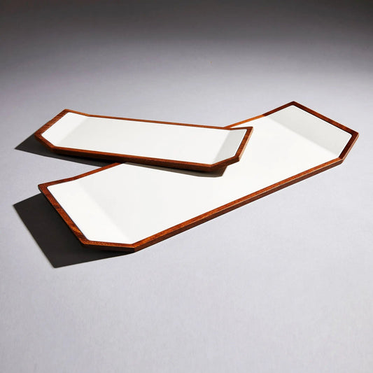 Zogan Tray - Fusion of Porcelain and Walnut